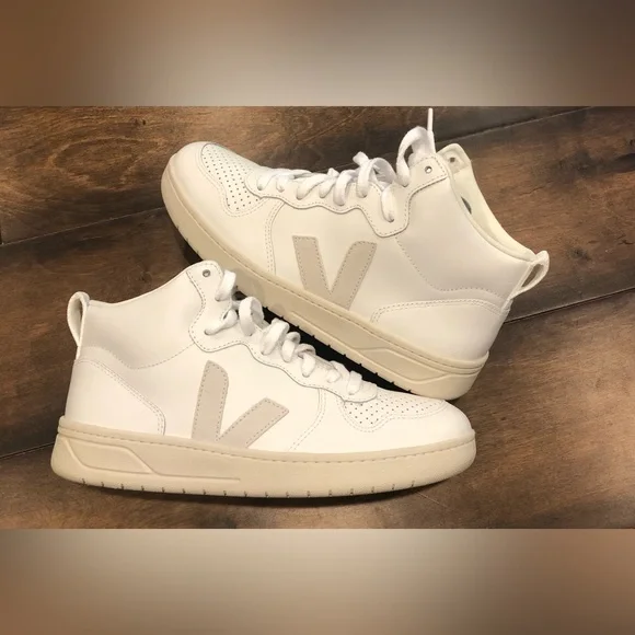 VEJA  V-15 High-Top Lace-Up Sneakers - - Picture 7 of 16